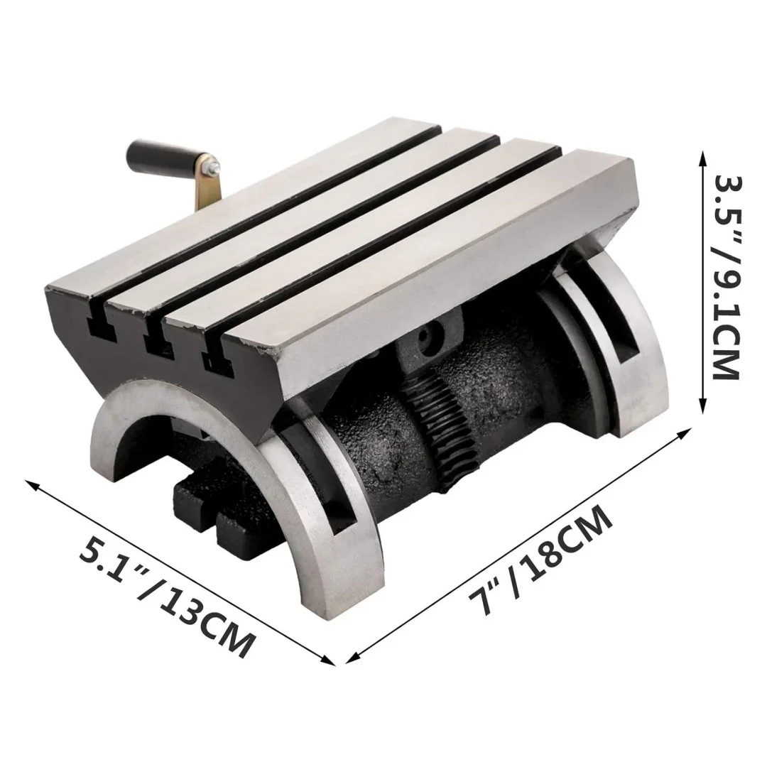 Tilting Milling Table 7x5inch Milling Machine 0-90°Adjustable Swivel Angle Plate with 3 T-slots Heavy Duty Machine for Grinding
Tilting Milling Table 7x5inch Milling Machine 0-90°Adjustable Swivel Angle Plate with 3 T-slots Heavy Duty Machine for Grinding