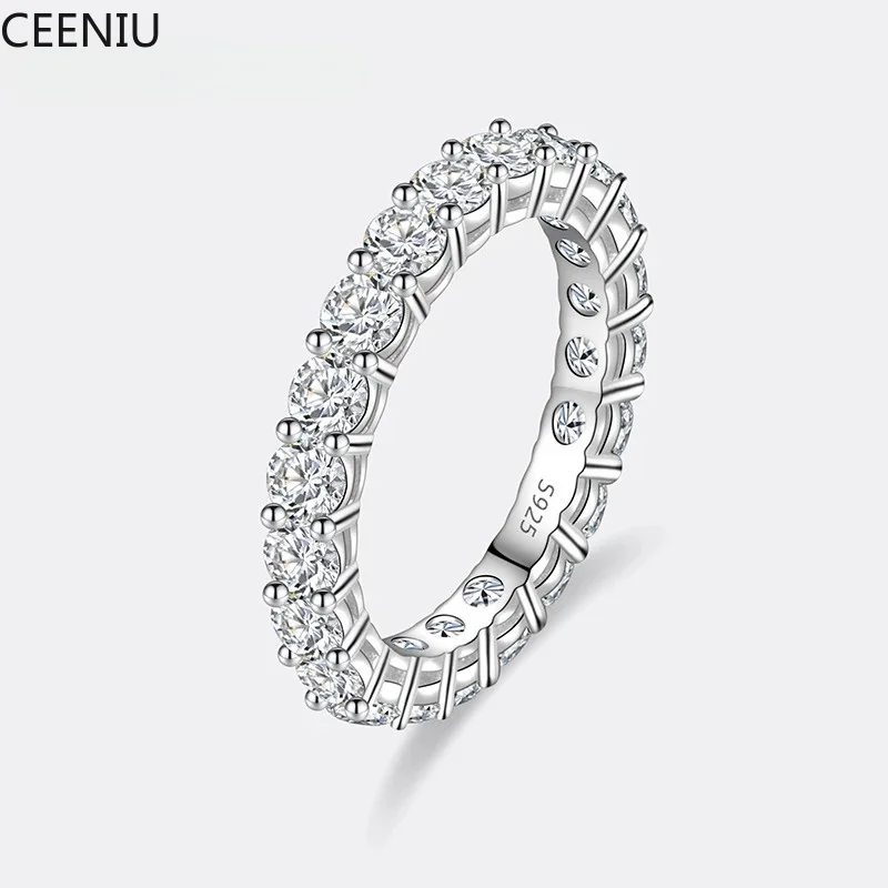 3mm Full Moissanite Ring for Women S925 Pure Silver Eternal Diamond Stackable Engagement Ring Fashion Luxury Jewelry
3mm Full Moissanite Ring for Women S925 Pure Silver Eternal Diamond Stackable Engagement Ring Fashion Luxury Jewelry