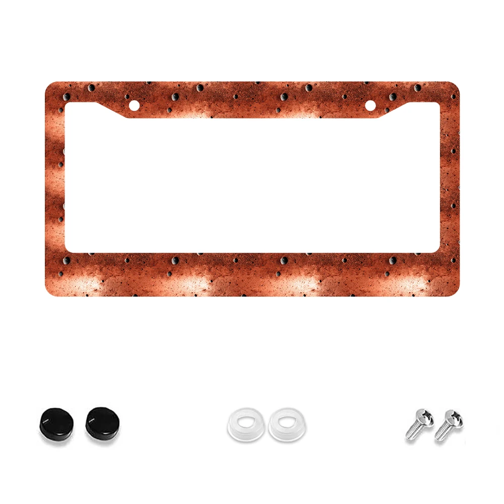 1pc Retro Orange Crater Pattern 2-Hole License Plate Frame, Aluminum Material, 6x12 Inches, with Screw Kit, Unique Car Decorati
1pc Retro Orange Crater Pattern 2-Hole License Plate Frame, Aluminum Material, 6x12 Inches, with Screw Kit, Unique Car Decorati