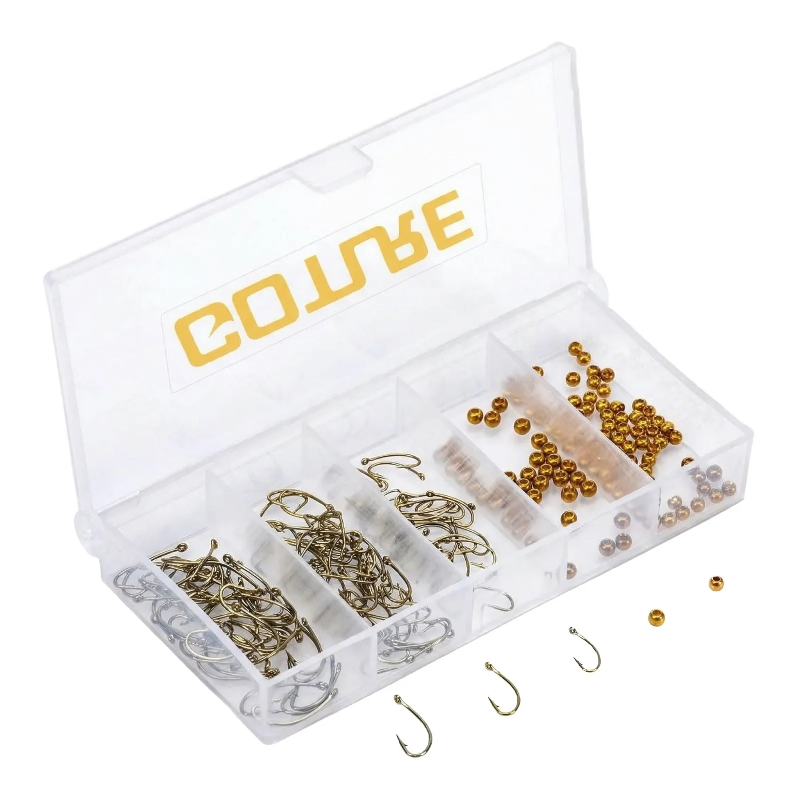 Goture Nymph Fly Tying Hooks Kit #12 #14 #16 High Carbon Steel Fishing Hooks with Brass Beads Portable Box Freshwater Saltwater
Goture Nymph Fly Tying Hooks Kit #12 #14 #16 High Carbon Steel Fishing Hooks with Brass Beads Portable Box Freshwater Saltwater