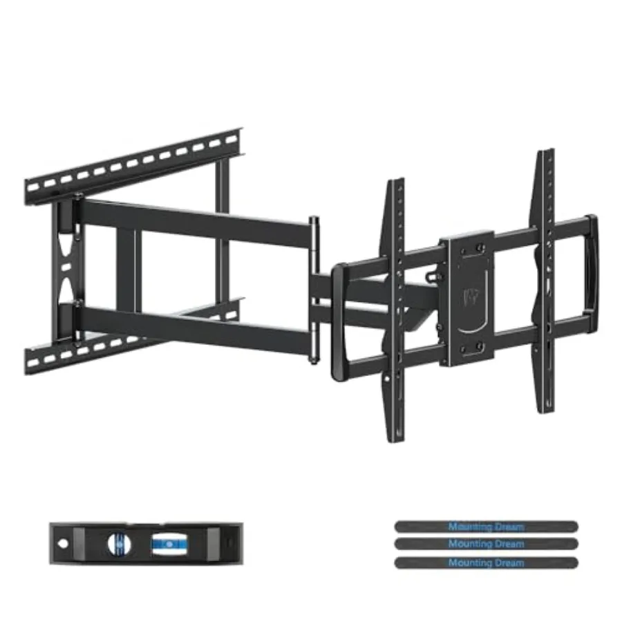 Corner TV wall mount for 37-75 inch TVs steel black full-motion mount with 32-inch extension swivel tilt fits VESA 600x400mm 10
Corner TV wall mount for 37-75 inch TVs steel black full-motion mount with 32-inch extension swivel tilt fits VESA 600x400mm 10