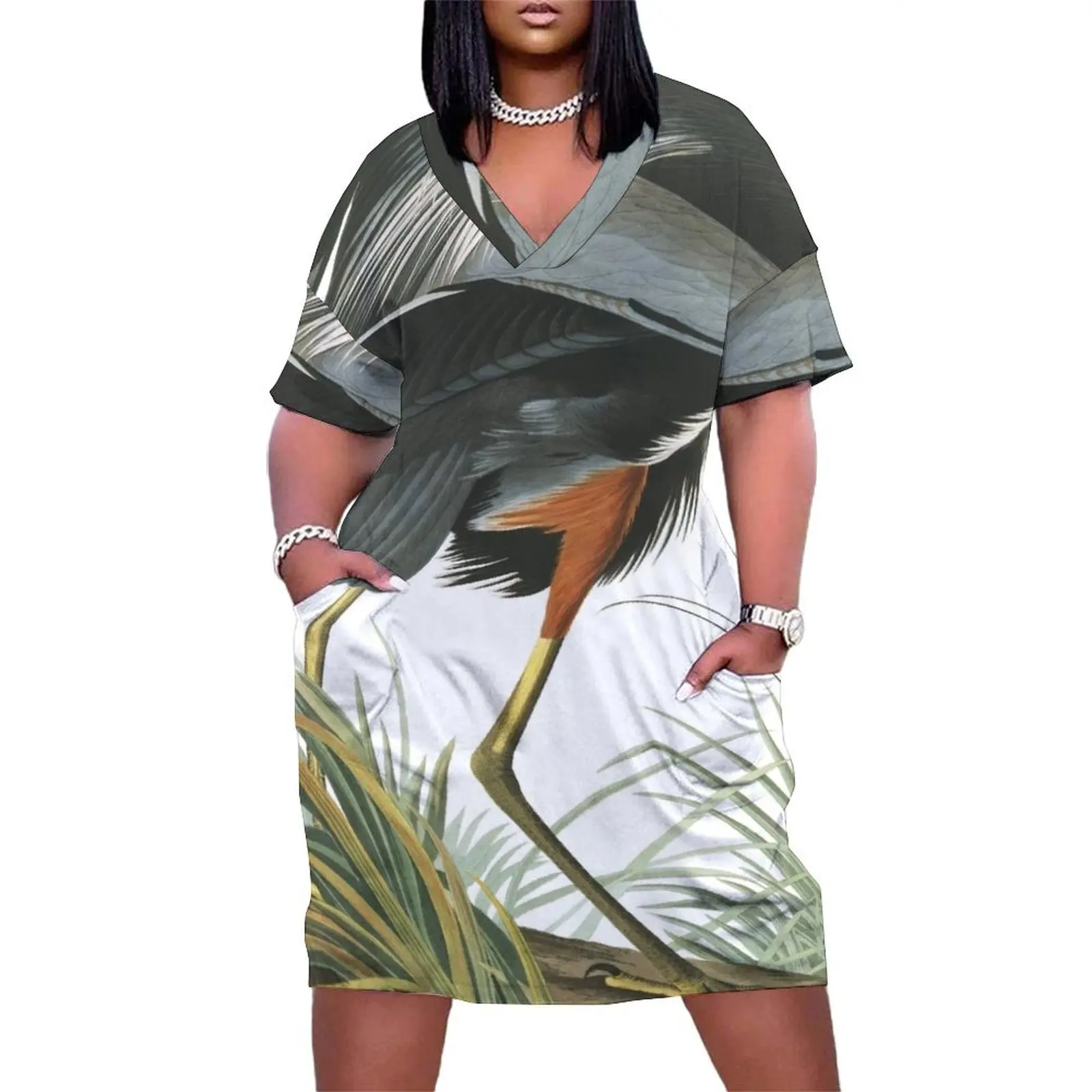 Great blue Heron - John James Audubon Loose Pocket Dress Women's clothing Women's evening dress long sleeve dress
Great blue Heron - John James Audubon Loose Pocket Dress Women's clothing Women's evening dress long sleeve dress