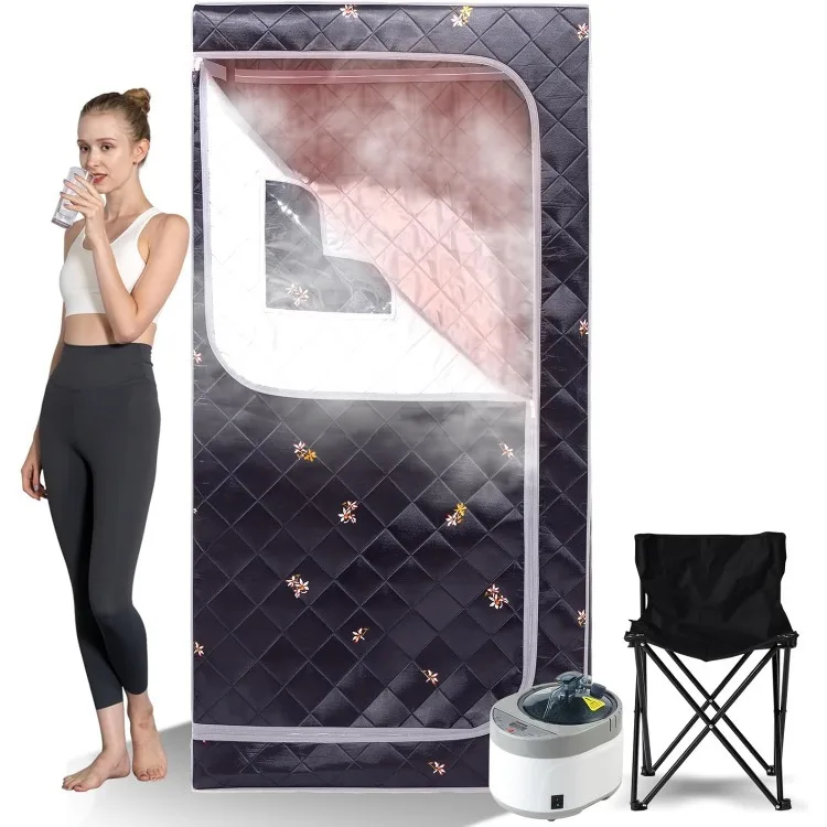 Portable Home Steam Sauna, Full Size Personal Sauna Spa Box, Single Saunas Tent with Steamer, 4L 1500W Steam Generator
Portable Home Steam Sauna, Full Size Personal Sauna Spa Box, Single Saunas Tent with Steamer, 4L 1500W Steam Generator