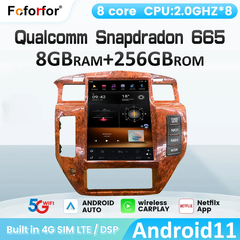 Автомобильная стереосистема Qualcomm 4G LT Android11, экран для Nissan патруль, Apple Carplay, GPS-навигация, мультимедийный плеер, головное устройство, радио
Автомобильная стереосистема Qualcomm 4G LT Android11, экран для Nissan патруль, Apple Carplay, GPS-навигация, мультимедийный плеер, головное устройство, радио
