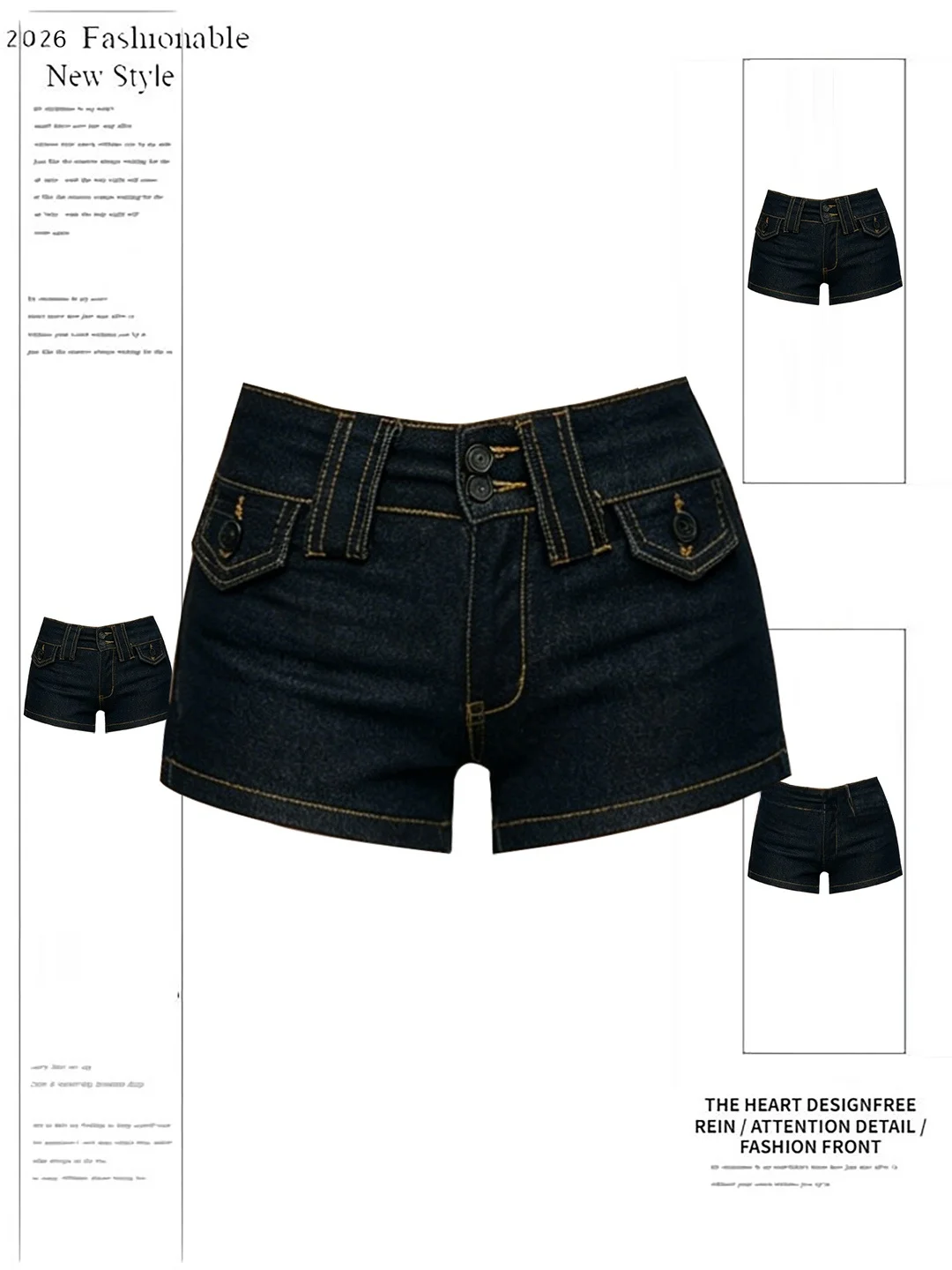 Retro American Hot Girl Design Low Waist Denim Shorts Women Summer Slimming Versatile Butt Lifting Hot Pants Casual Wear
Retro American Hot Girl Design Low Waist Denim Shorts Women Summer Slimming Versatile Butt Lifting Hot Pants Casual Wear