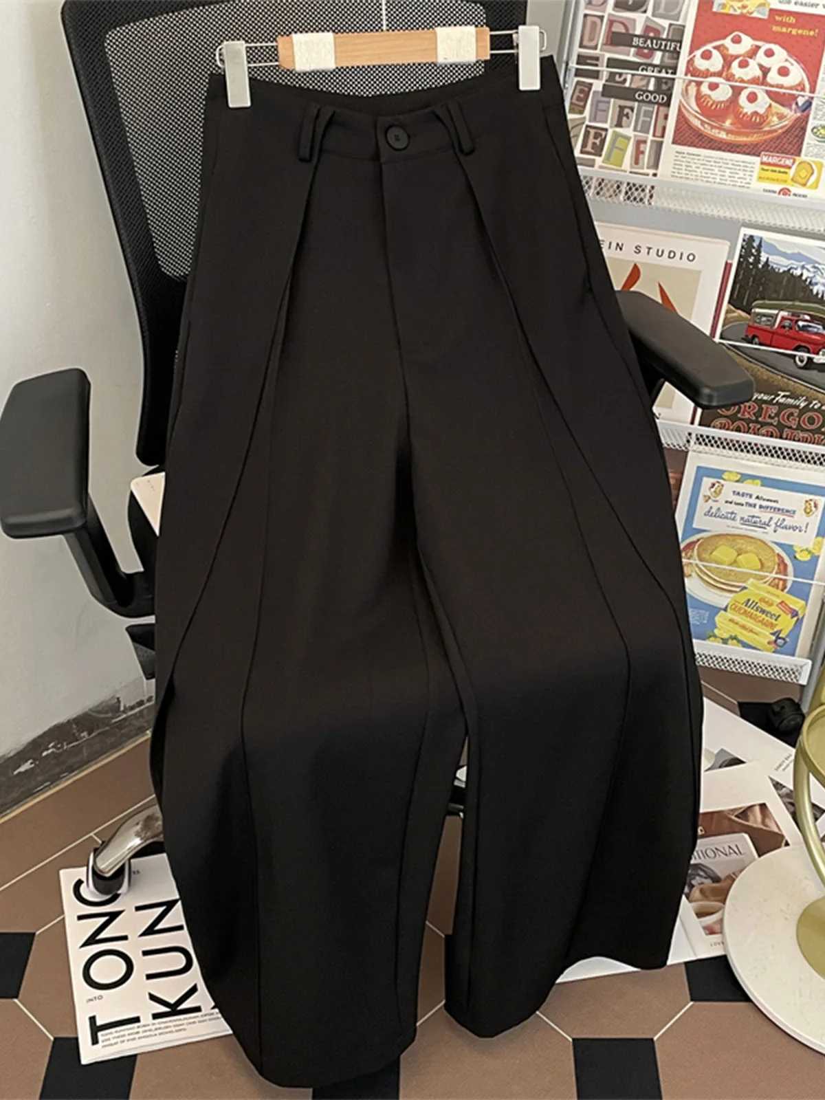 Fashionable Straight Leg Pleated Men's Business Casual Loose Slimming Wide Leg Floor-Length Micro Flared Iron-Free Suit Pants
Fashionable Straight Leg Pleated Men's Business Casual Loose Slimming Wide Leg Floor-Length Micro Flared Iron-Free Suit Pants