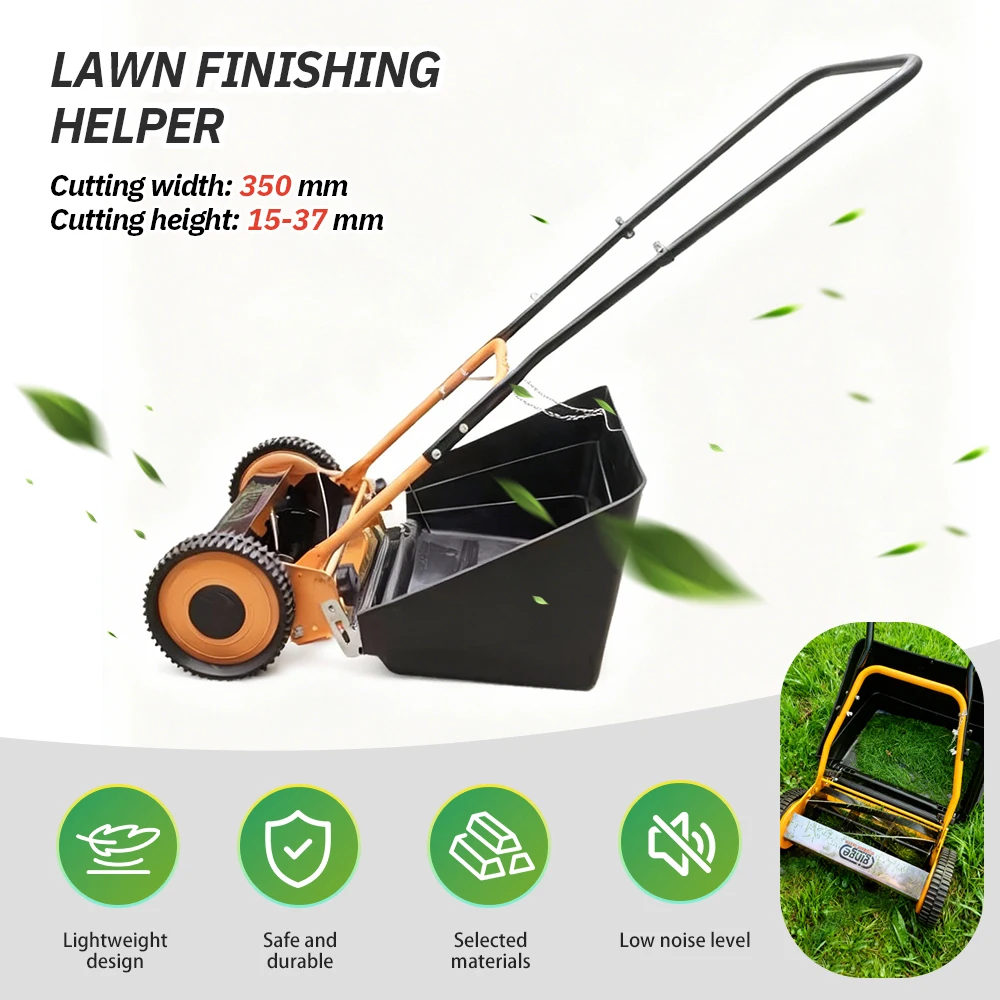 Manual Lawn Mower 14 Inch Grass Trimmer Hand Push Lawn Mower Lightweight Walk-Behind Lawn Mower Grass Cutter for Garden Yard
Manual Lawn Mower 14 Inch Grass Trimmer Hand Push Lawn Mower Lightweight Walk-Behind Lawn Mower Grass Cutter for Garden Yard