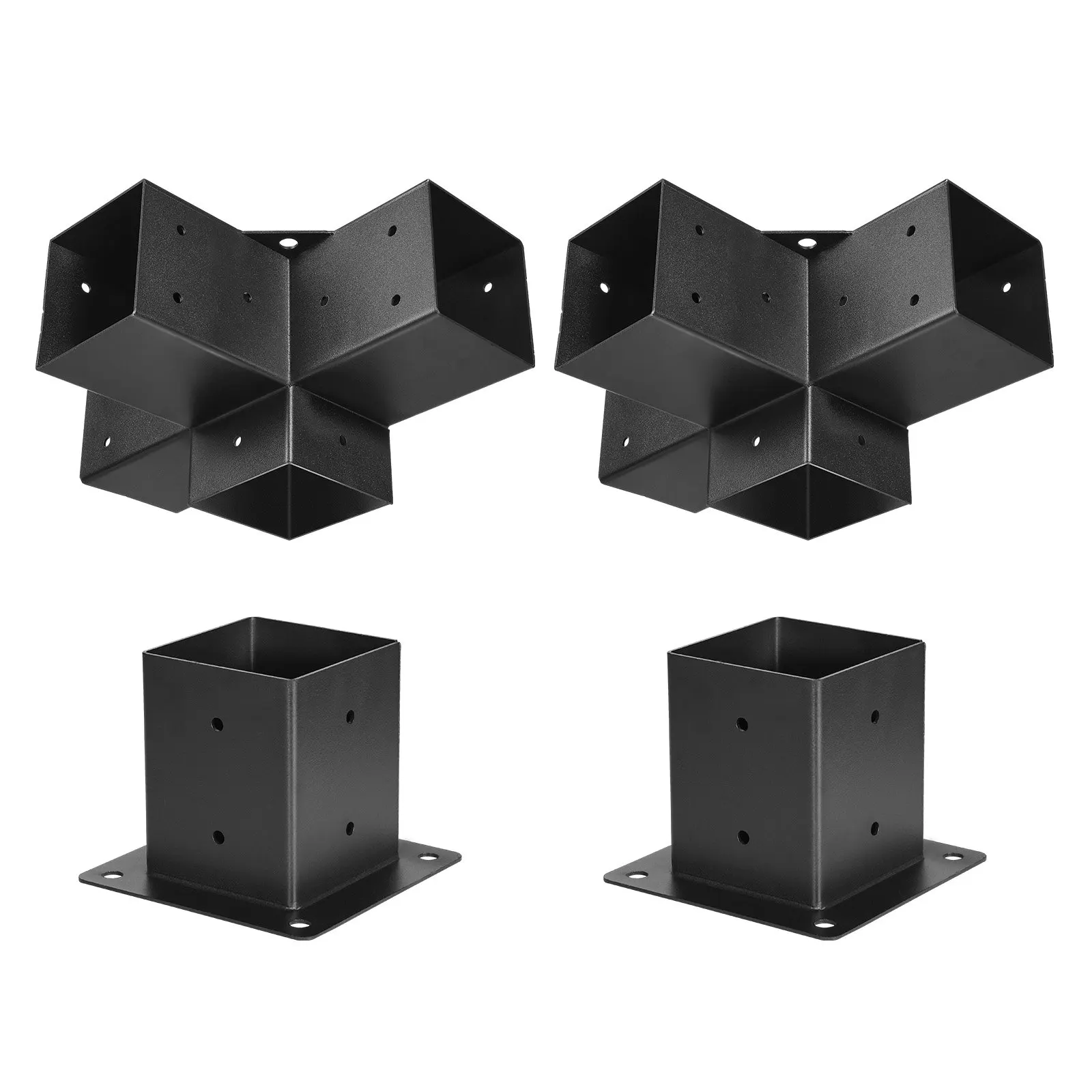 Pergola Bracket Kit, 4x4 Inch (Inner Size 3.5x3.5), 2 Pcs 4-Way Heavy Duty Corner Bracket Woodworks DIY Post Base Kit, Easy
Pergola Bracket Kit, 4x4 Inch (Inner Size 3.5x3.5), 2 Pcs 4-Way Heavy Duty Corner Bracket Woodworks DIY Post Base Kit, Easy