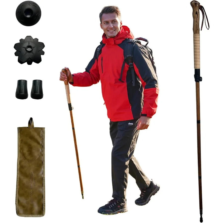 Trekking Pole - 1pc Pack Sassafras Wood AdjustableandDetachable Hiking or Walking Stick
Trekking Pole - 1pc Pack Sassafras Wood AdjustableandDetachable Hiking or Walking Stick