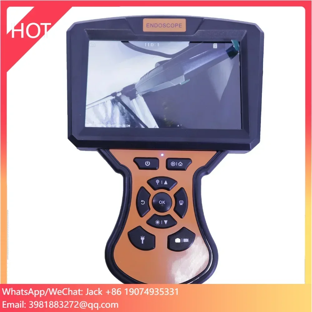 M50 Lens Snake Inspection Camera Endoscope 1080P Waterproof Automotive Borescope 5inch Screen
