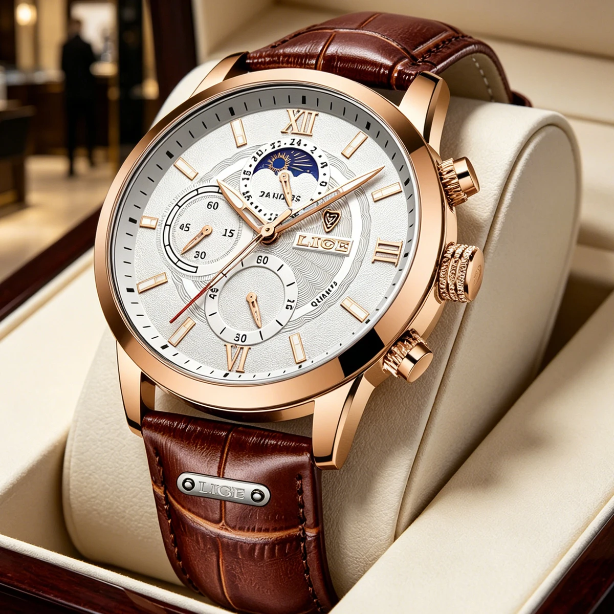 LIGE 2024 New Mens Watches Top Brand Luxury Brown Leather Casual Quartz Watch Men Sport Waterproof Clock Watch Relogio Masculino
LIGE 2024 New Mens Watches Top Brand Luxury Brown Leather Casual Quartz Watch Men Sport Waterproof Clock Watch Relogio Masculino