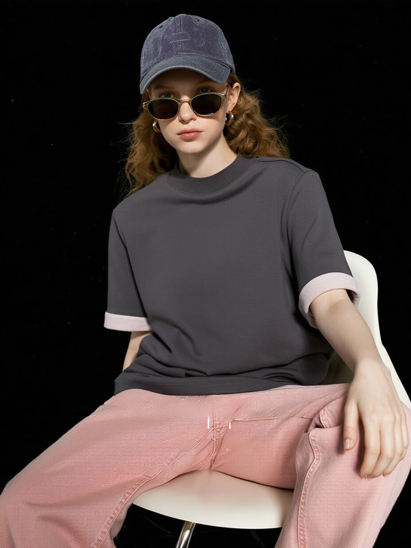 Huaappuw Casual Shoulder T-Shirt Women's Summer New Loose Top Half High Collar Splice Color Block Cotton Polyester Blend
Huaappuw Casual Shoulder T-Shirt Women's Summer New Loose Top Half High Collar Splice Color Block Cotton Polyester Blend