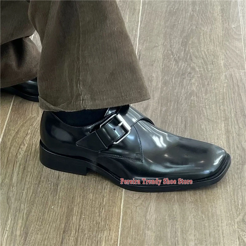 Black Leather Square Toe Derby Shoes Trendy Trendy Versatile Belt Buckle Business Casual Shoes Comfortable Business Casual Shoes
Black Leather Square Toe Derby Shoes Trendy Trendy Versatile Belt Buckle Business Casual Shoes Comfortable Business Casual Shoes