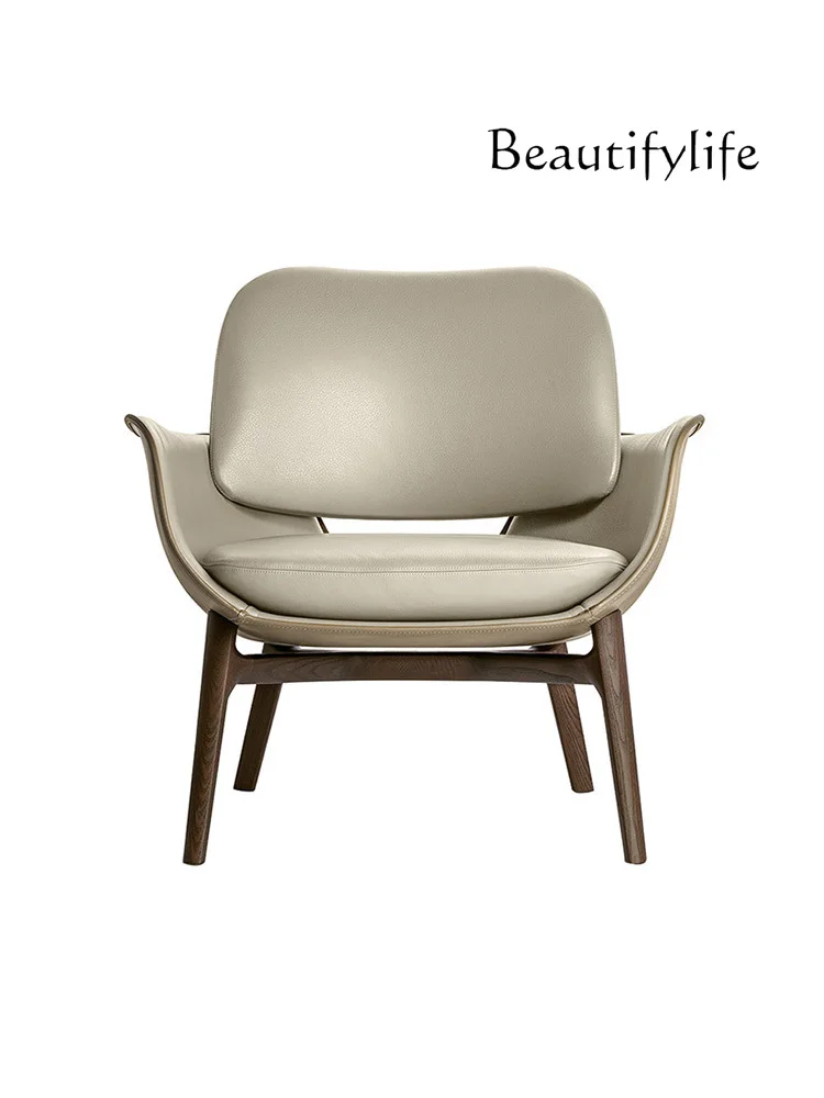New Designer Chair Solid Wood Nordic Sofa Living Room Single Backrest Leisure Chair
New Designer Chair Solid Wood Nordic Sofa Living Room Single Backrest Leisure Chair