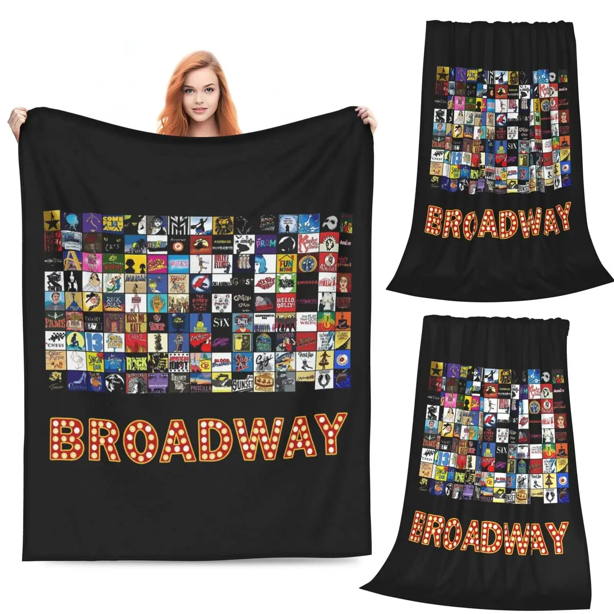Broadway Musical Theatre Logos - Hand Drawn Blanket Flannel Sofa Throw Blankets for Couch Bedding Office Throws Bedspread Quilt
Broadway Musical Theatre Logos - Hand Drawn Blanket Flannel Sofa Throw Blankets for Couch Bedding Office Throws Bedspread Quilt