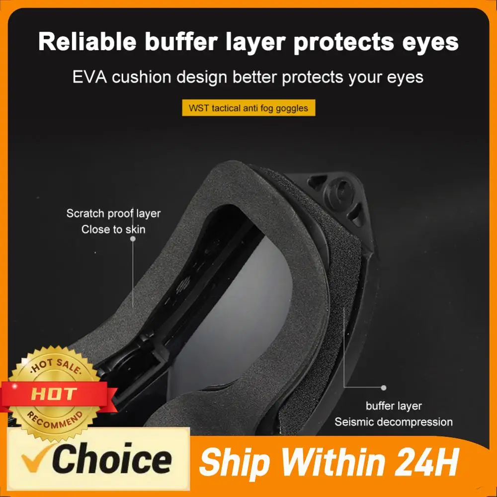 Anti-Fog Goggles Transparent Lens Paintball Glasses with Micro Fan Scratch-resistant Eye Protection Safety Eyewear for Hunting
Anti-Fog Goggles Transparent Lens Paintball Glasses with Micro Fan Scratch-resistant Eye Protection Safety Eyewear for Hunting