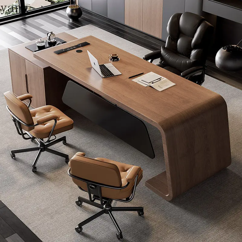 LH simple modern solid wood desk with tea table integrated computer desk boss table
LH simple modern solid wood desk with tea table integrated computer desk boss table