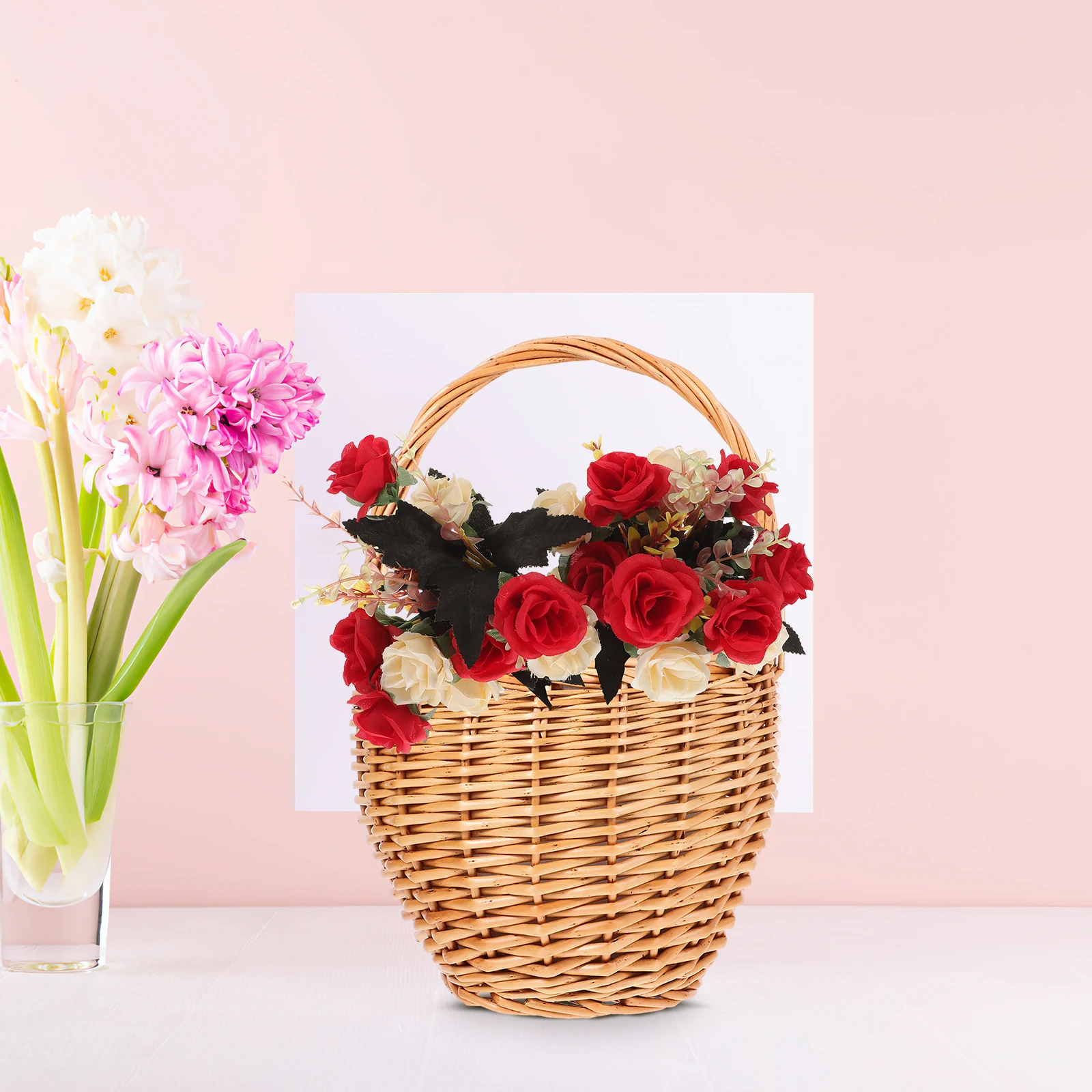 Rattan Flower Basket Woven Baskets Decorative Portable Storage Picnic Travel Fruit Handwoven Natural Material Color
Rattan Flower Basket Woven Baskets Decorative Portable Storage Picnic Travel Fruit Handwoven Natural Material Color