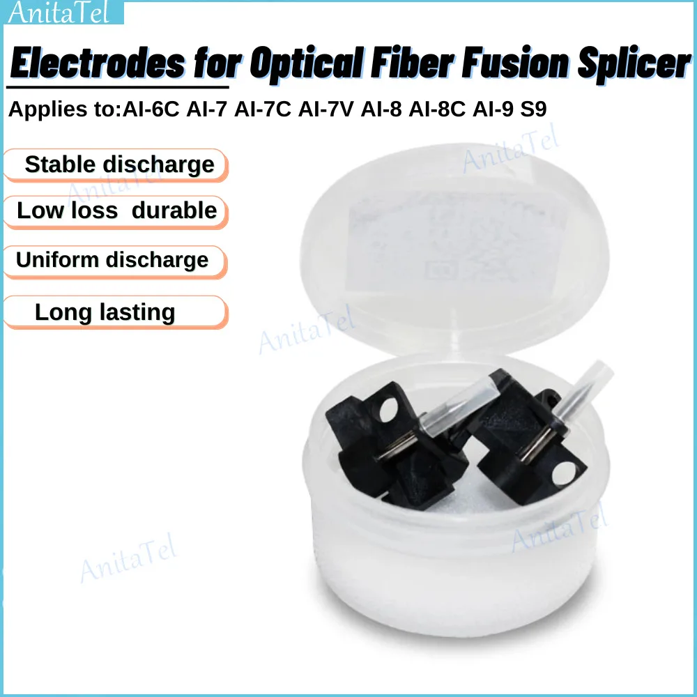 Electrodes for Optical Fiber Fusion Splicer AI-6C AI7 AI7C AI8 AI8C AI9 Electrodes Welding machine electrodes
Electrodes for Optical Fiber Fusion Splicer AI-6C AI7 AI7C AI8 AI8C AI9 Electrodes Welding machine electrodes