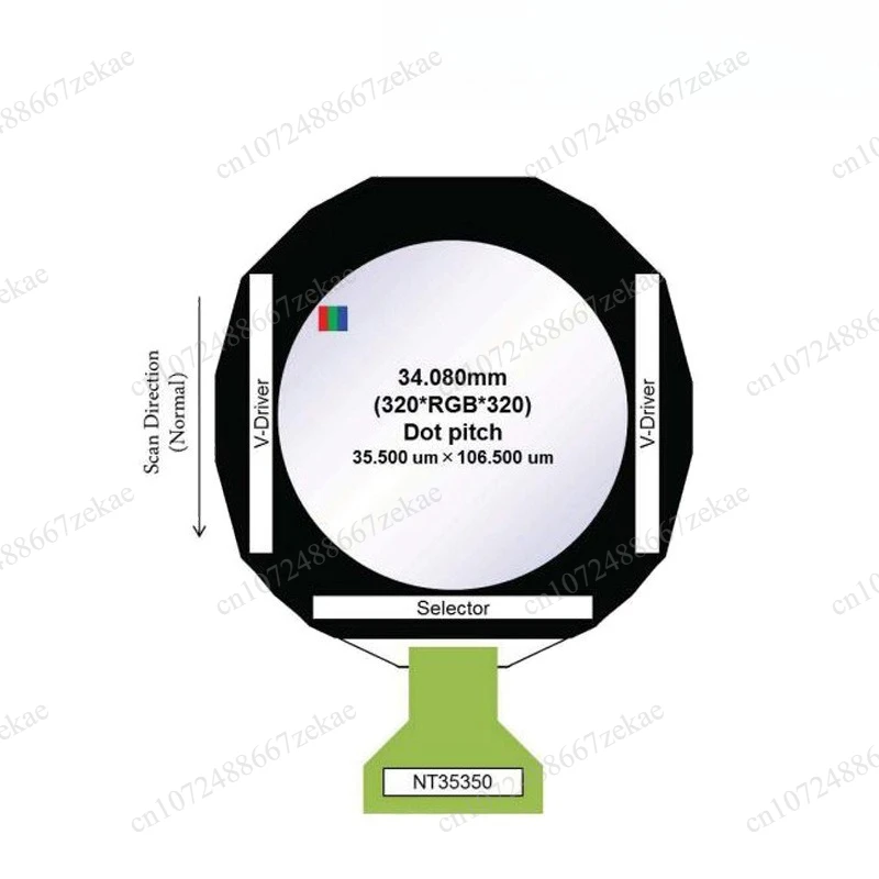 1.34 inch round HD display 320×320 strong light visible low-power wearable device screen
1.34 inch round HD display 320×320 strong light visible low-power wearable device screen