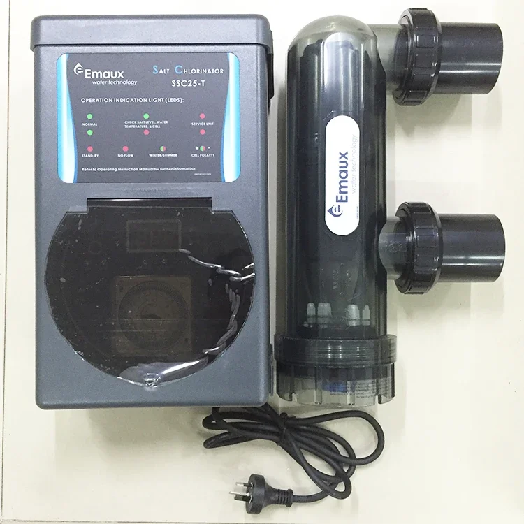 Swimming pool water park salt water chlorinator salt chlorinator Emaux SSC25-T
Swimming pool water park salt water chlorinator salt chlorinator Emaux SSC25-T