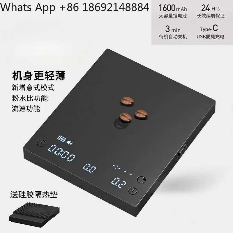 Electronic Scale with Timer suitable for Coffee Scale Black Mirror for Italian Hand-brewed Beans Kitchen Scale
Electronic Scale with Timer suitable for Coffee Scale Black Mirror for Italian Hand-brewed Beans Kitchen Scale
