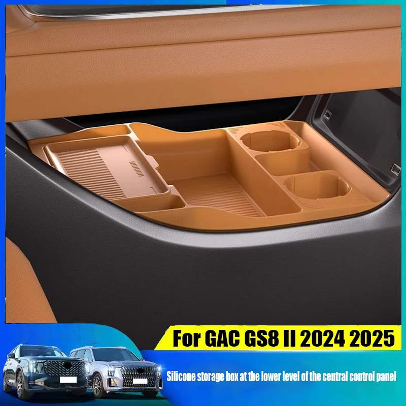 Lower layer silicone storage box with flip cover hidden storage box for central control For GAC GS8 II Trumpchi GS8 2024 2025
Lower layer silicone storage box with flip cover hidden storage box for central control For GAC GS8 II Trumpchi GS8 2024 2025