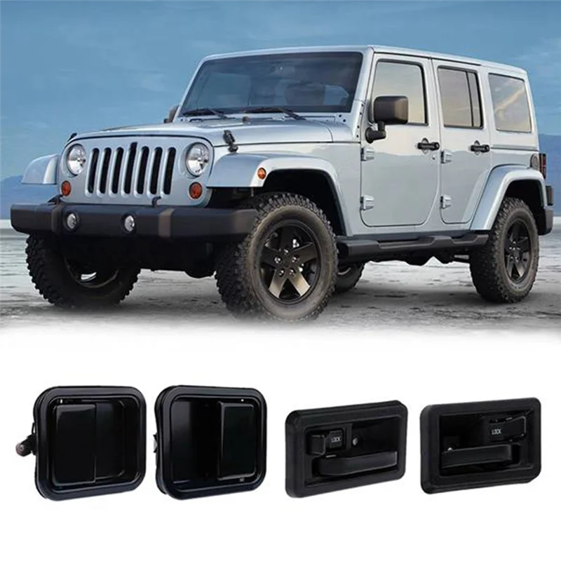 Car Interior And Exterior Door Handle Kit Front LH And RH Side For Jeep Wrangler 1991-2004 Spare Parts 55176383AE 55176382AE
Car Interior And Exterior Door Handle Kit Front LH And RH Side For Jeep Wrangler 1991-2004 Spare Parts 55176383AE 55176382AE