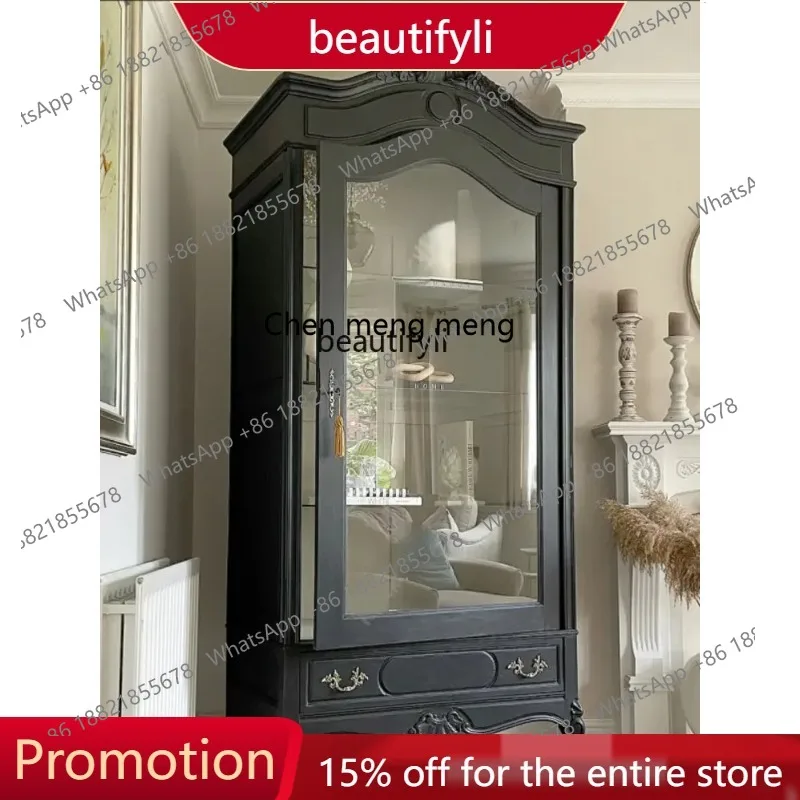 ss 8617 American-Style Solid Wood Vintage Art Sideboard Wine Cabinet Nordic Minimalist Black Glass Curio Cabinet s8350
ss 8617 American-Style Solid Wood Vintage Art Sideboard Wine Cabinet Nordic Minimalist Black Glass Curio Cabinet s8350