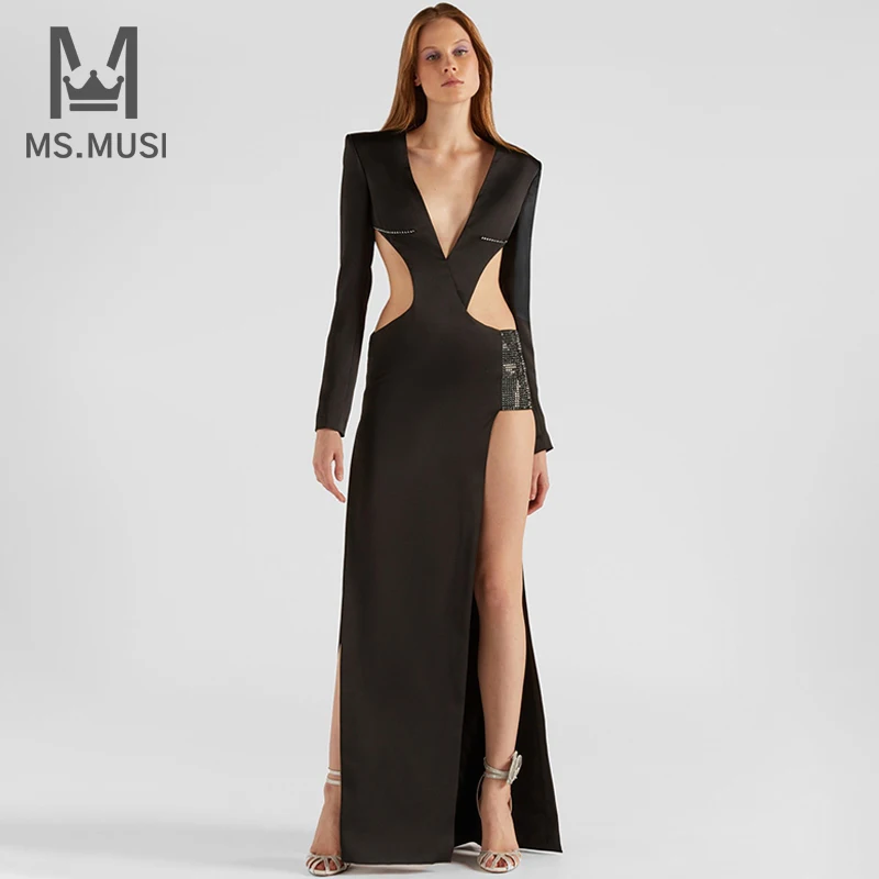 MSMUSI 2024 New Fashion Women Sexy Crystal Sequins Hollow Out Long Sleeve Backless Bandage Party Bodycon Event Slit Maxi Dress
MSMUSI 2024 New Fashion Women Sexy Crystal Sequins Hollow Out Long Sleeve Backless Bandage Party Bodycon Event Slit Maxi Dress