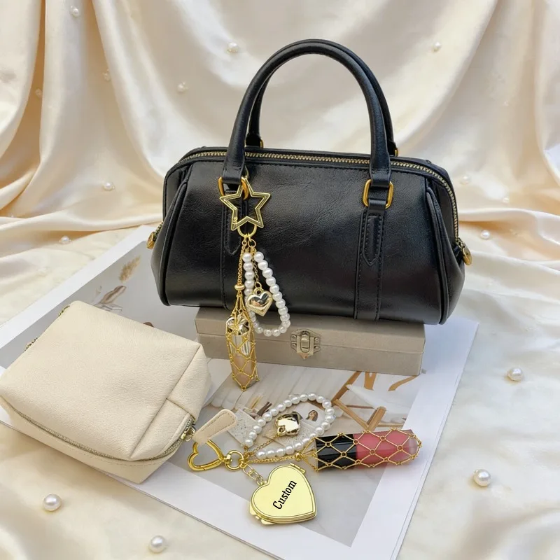 Customized Name Stainless Steel Metal Mesh Bag Key Chain Interchangeable Lipstick Bag Pearl Pendant Key Chain Bag Accessories
Customized Name Stainless Steel Metal Mesh Bag Key Chain Interchangeable Lipstick Bag Pearl Pendant Key Chain Bag Accessories