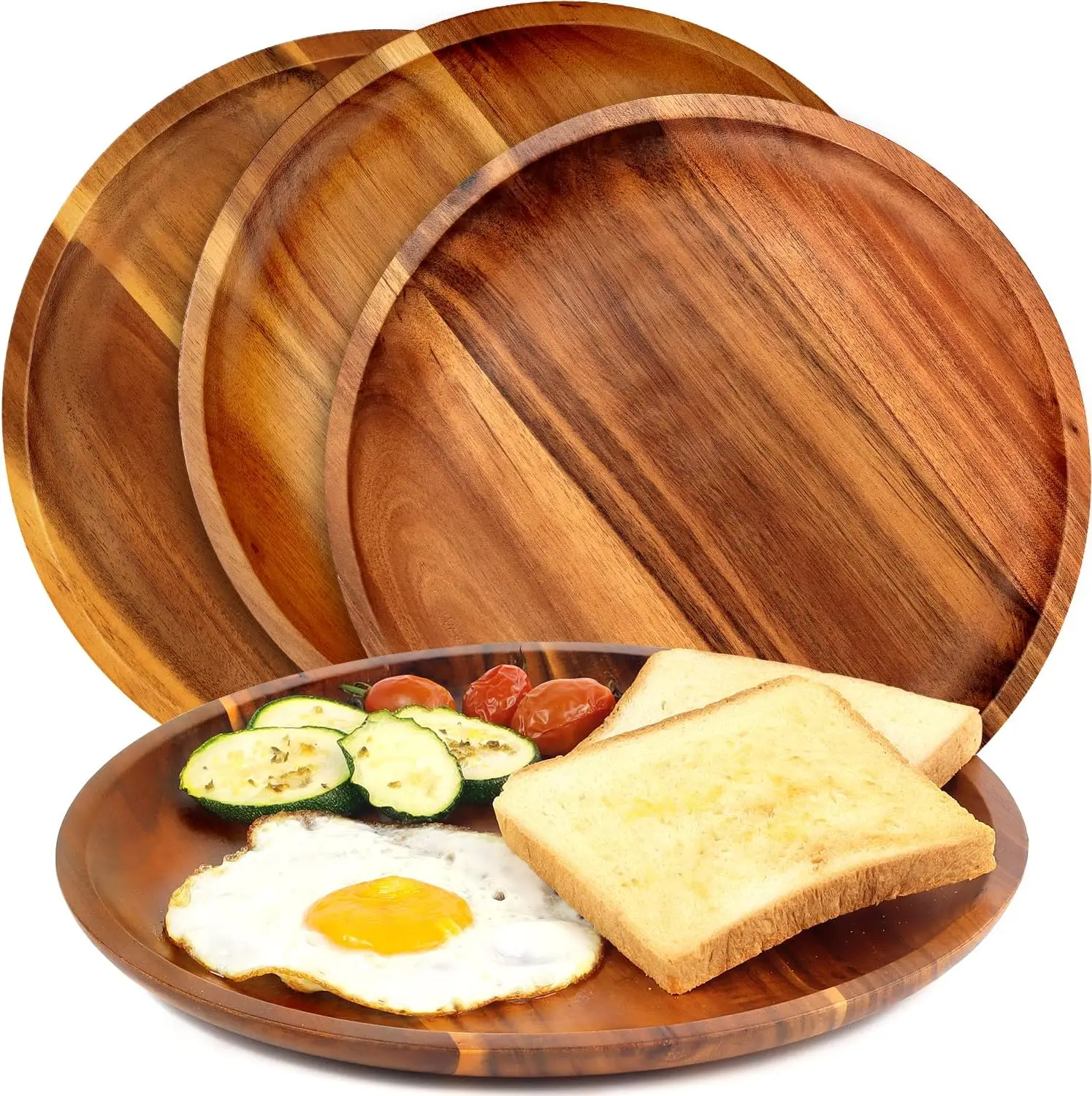 11 Inch Acacia Wood Plates Set, Durable Round Wooden Dinner Plates for Snack, Dessert, Home & Holiday Gifts
11 Inch Acacia Wood Plates Set, Durable Round Wooden Dinner Plates for Snack, Dessert, Home & Holiday Gifts