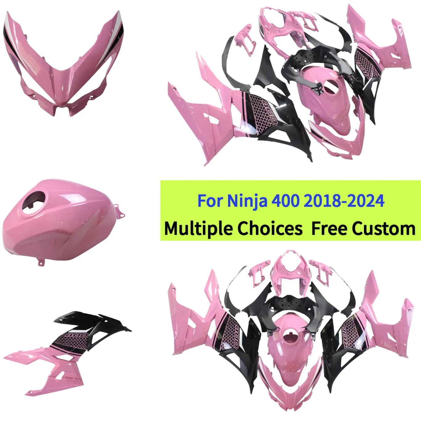 Full Fairing Kit For Kawasaki Ninja 400 2018 2019 2020 2021 2022 2023 2024 Pink Motorcycle Accessories Plastic Body Panels
Full Fairing Kit For Kawasaki Ninja 400 2018 2019 2020 2021 2022 2023 2024 Pink Motorcycle Accessories Plastic Body Panels