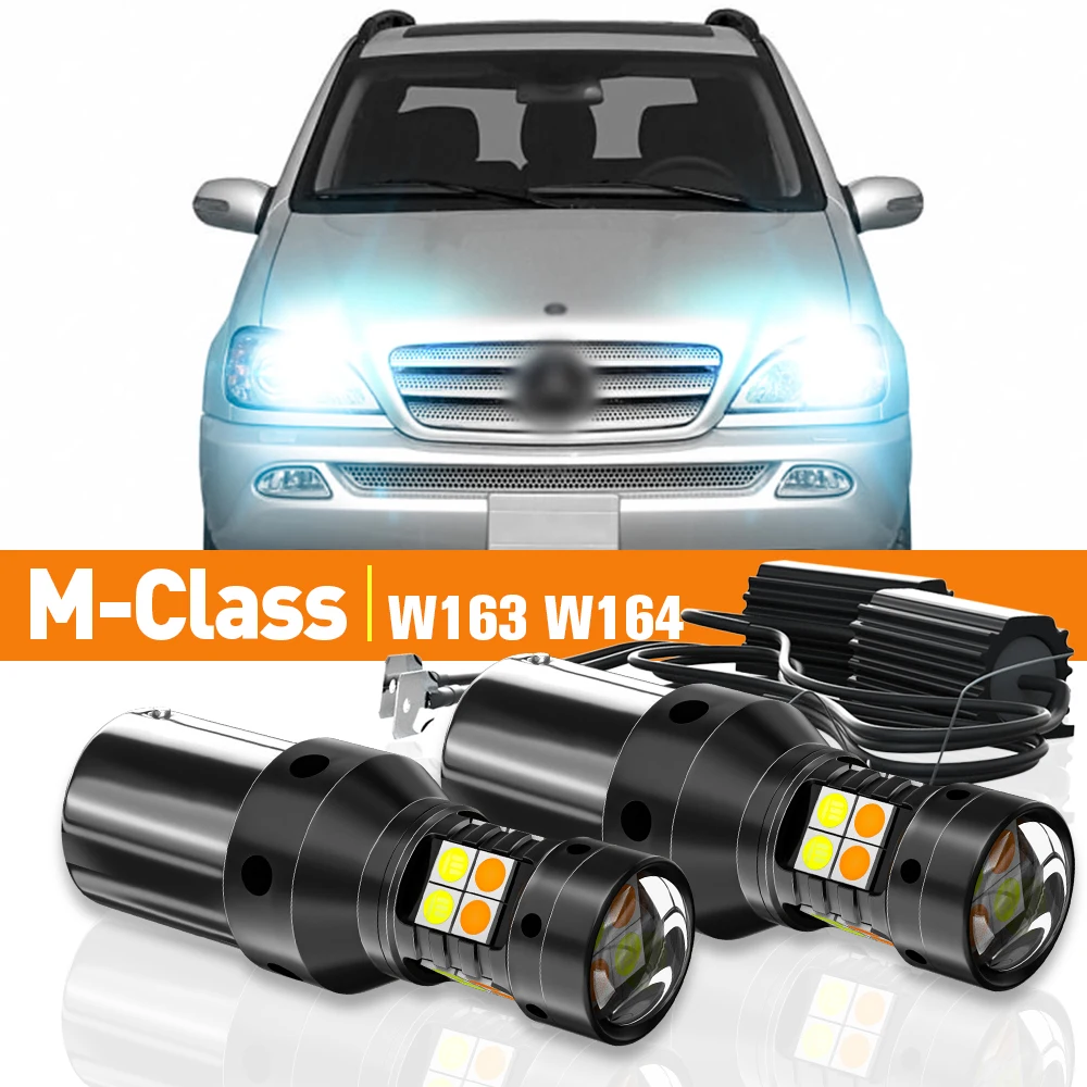 2x LED Dual Mode Turn Signal+Daytime Running Light DRL For Mercedes Benz M-Class W163 W164 1998-2011 Accessories Canbus
2x LED Dual Mode Turn Signal+Daytime Running Light DRL For Mercedes Benz M-Class W163 W164 1998-2011 Accessories Canbus