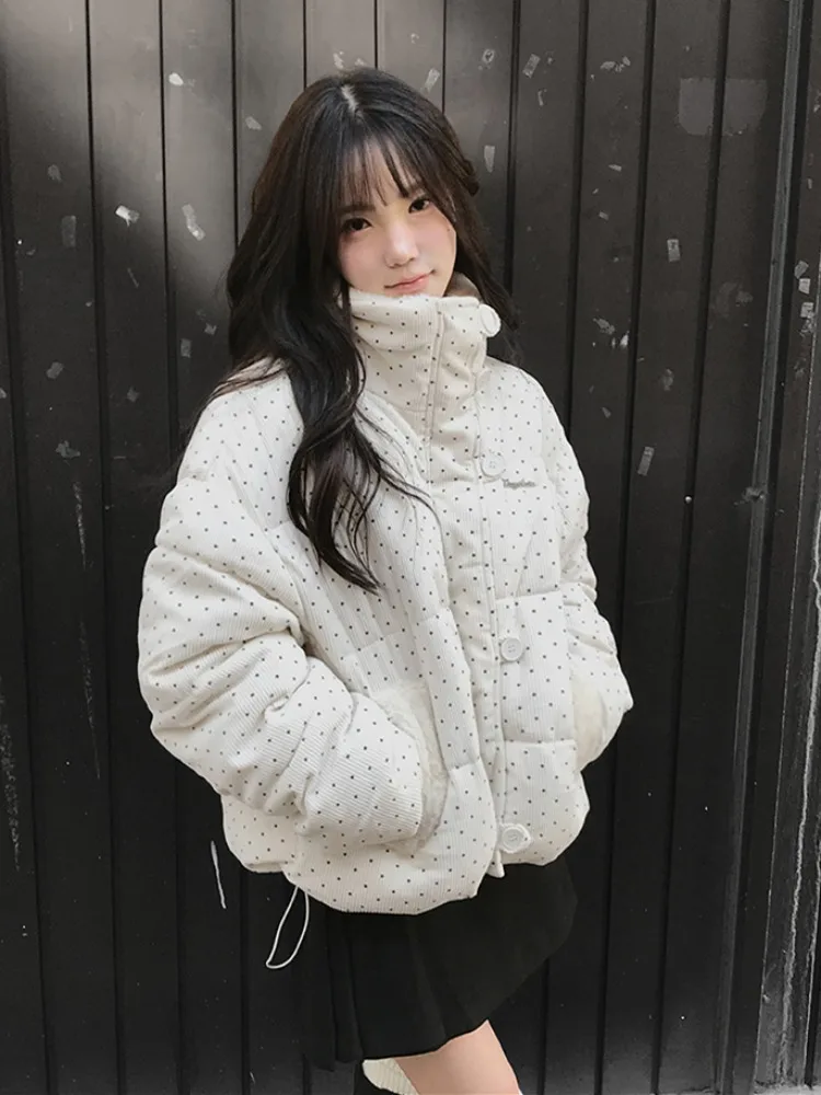 Chic Autumn Winter Retro Fur Collar Thickened Loose Short Bread Coat Women's Fashionable Vintage Velvet Polka Dot Jacket
Chic Autumn Winter Retro Fur Collar Thickened Loose Short Bread Coat Women's Fashionable Vintage Velvet Polka Dot Jacket