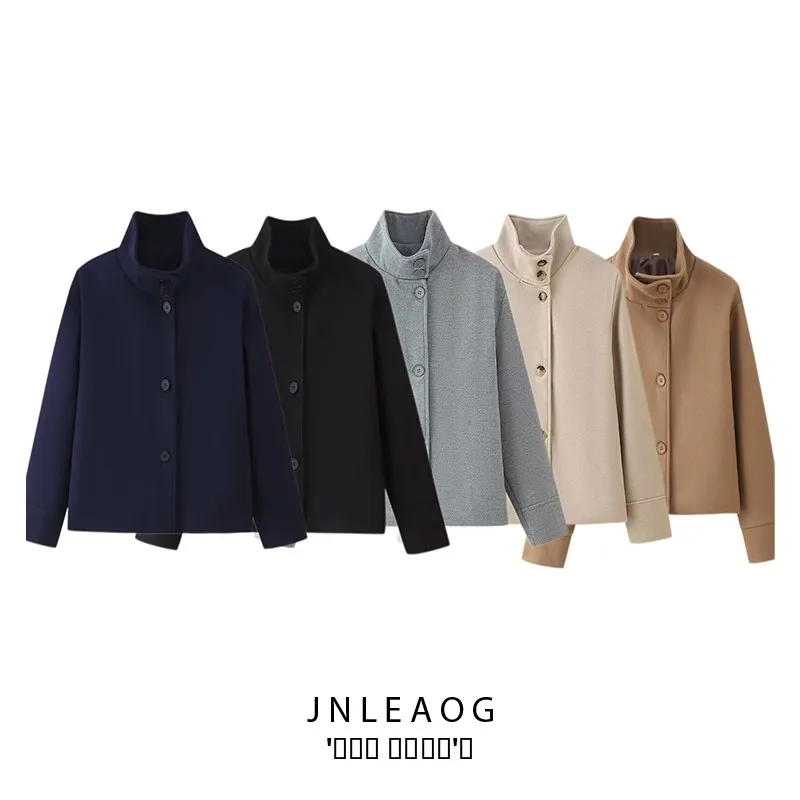 JNLEAOG Women's Faionable ort Loose Woolen Jaet Autumn New Sle Stand Collar Button Design All-Match Ladies Coat
JNLEAOG Women's Faionable ort Loose Woolen Jaet Autumn New Sle Stand Collar Button Design All-Match Ladies Coat