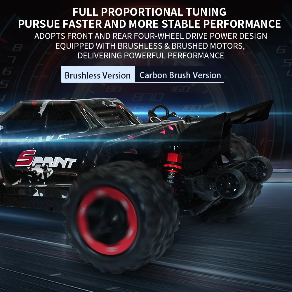 4WD RC Climbing Off-Road Toy Vehicle 1:18 - 60km/h Brushless & 40km/h Brushed Available - Boys' Remote Control Car
4WD RC Climbing Off-Road Toy Vehicle 1:18 - 60km/h Brushless & 40km/h Brushed Available - Boys' Remote Control Car