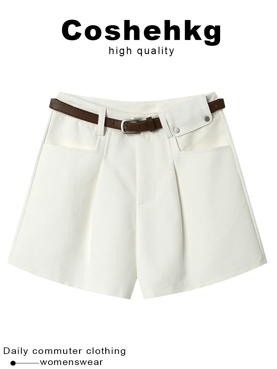 Casual High Waist Short Pants Women's Belt Design Summer Slimming Effect Coshehkg Cotton Leisure Trousers for Students
Casual High Waist Short Pants Women's Belt Design Summer Slimming Effect Coshehkg Cotton Leisure Trousers for Students