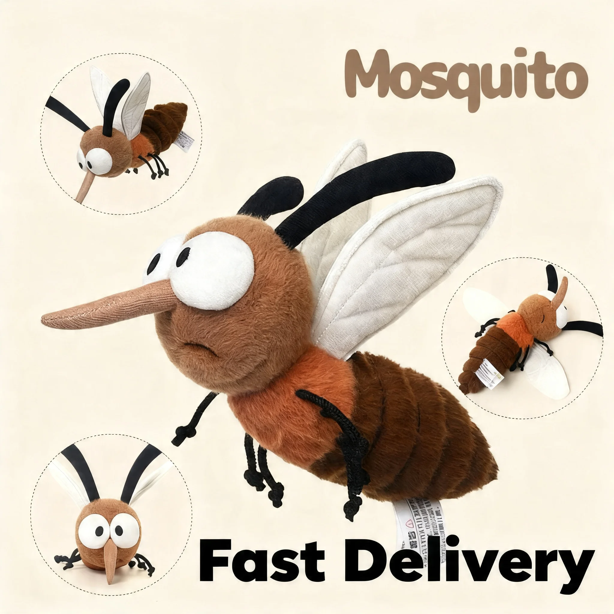 1/2PCS Stuffed Animal Mosquito Plushie Funny Insect Soft Pillow Mosquito Insect Home Decoration Cartoon Stuffed Mosquito Gift
1/2PCS Stuffed Animal Mosquito Plushie Funny Insect Soft Pillow Mosquito Insect Home Decoration Cartoon Stuffed Mosquito Gift
