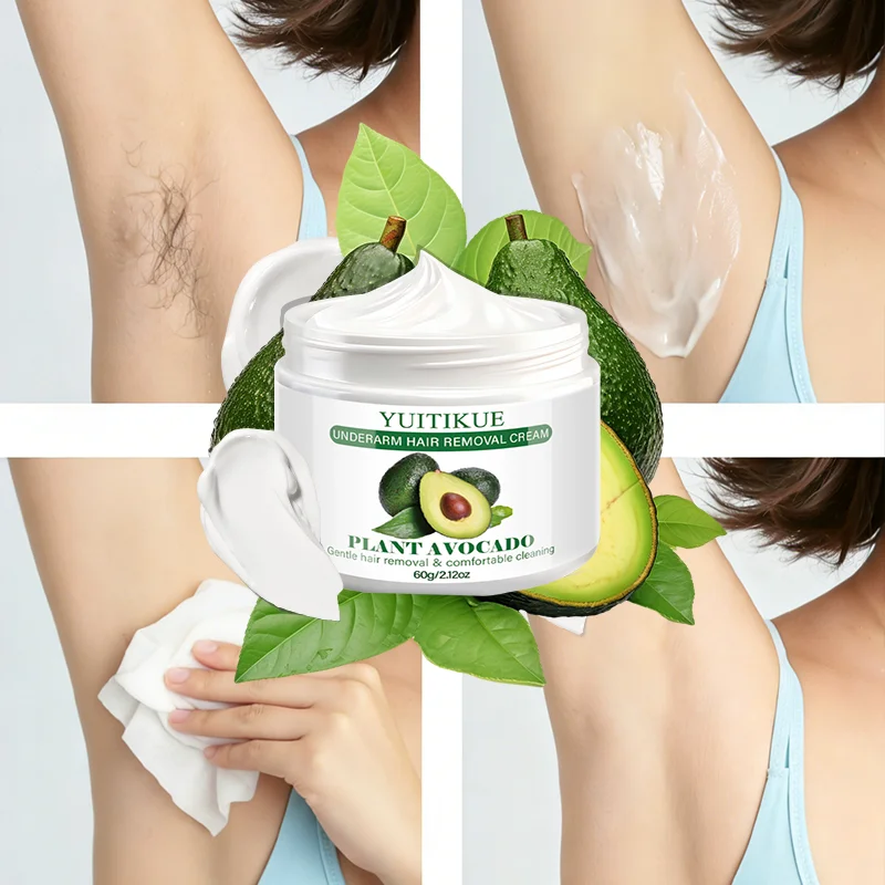 Natural Plant Avocado Depilatory Cream 60g, Mild Comfort Gentle Hair Removal for Underarm Skin
Natural Plant Avocado Depilatory Cream 60g, Mild Comfort Gentle Hair Removal for Underarm Skin