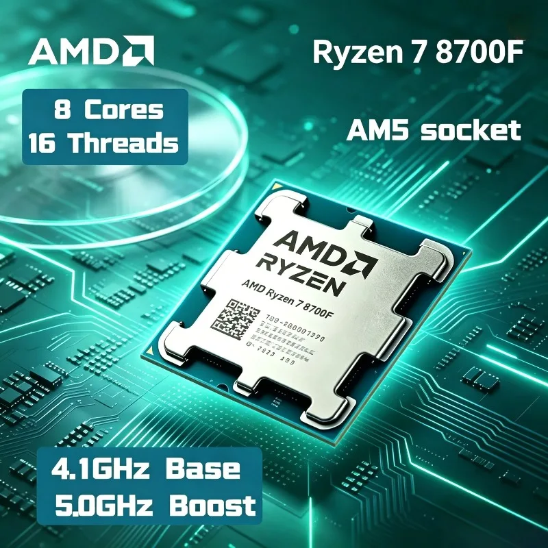 100% Brand New Original AMD Ryzen 7 8700F R7 8700F 4NM L3=16M 4.1GHz 8-Core 16-Thread 65W DDR5 Socket AM5 NEW Gaming Processor
100% Brand New Original AMD Ryzen 7 8700F R7 8700F 4NM L3=16M 4.1GHz 8-Core 16-Thread 65W DDR5 Socket AM5 NEW Gaming Processor