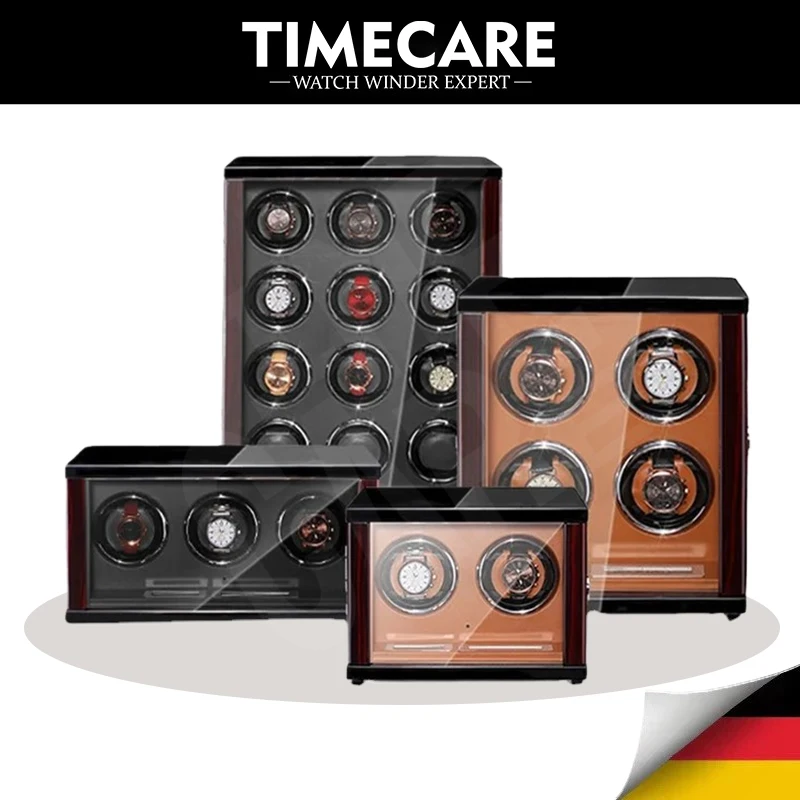 TIMECARE Wooden Automatic Watch Winder Super Luxury 2,3,4,6,9,12,18,24 Slots Touch Screen Control
TIMECARE Wooden Automatic Watch Winder Super Luxury 2,3,4,6,9,12,18,24 Slots Touch Screen Control