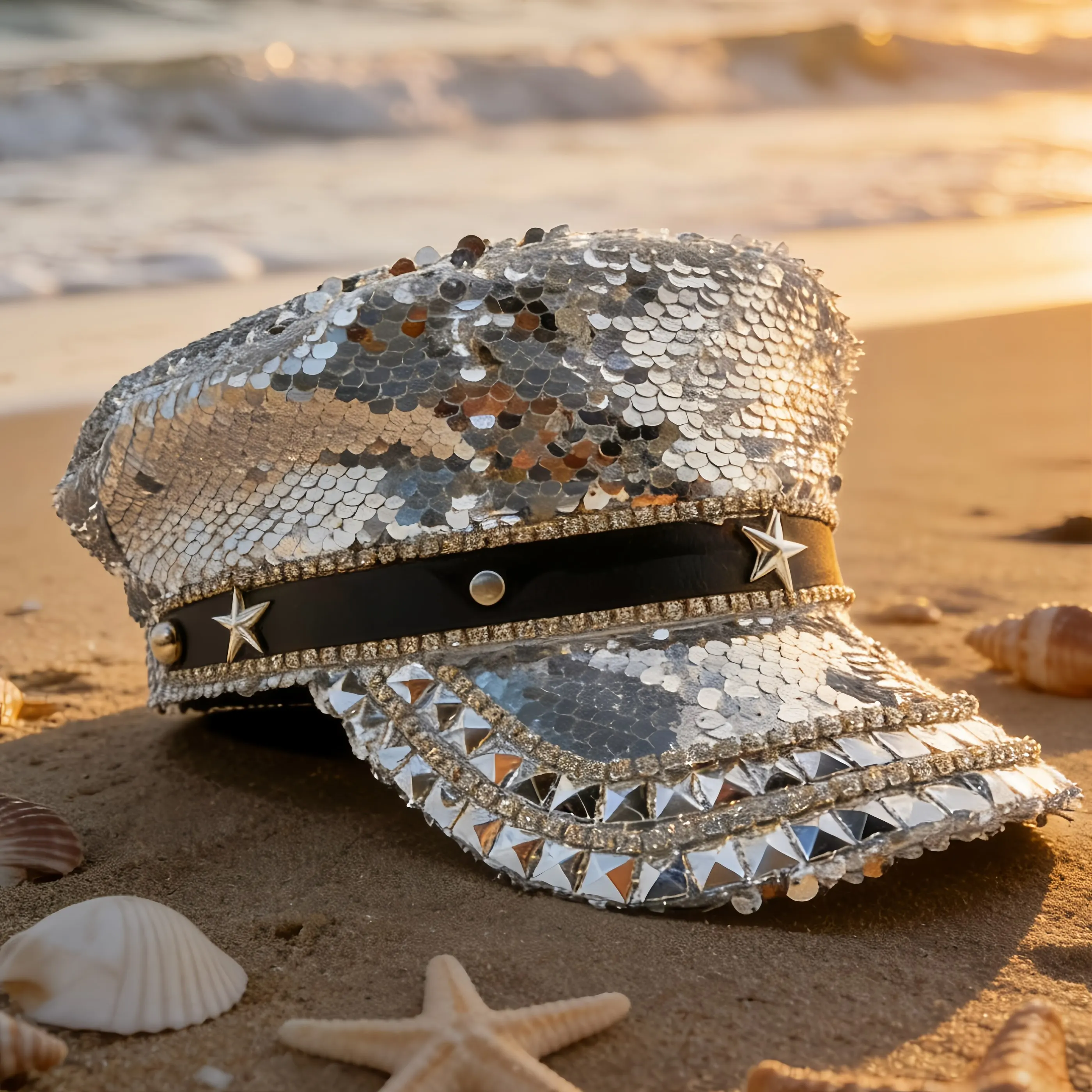 Rhinestone Captain Hat | Sparkly Adjustable Military Hats for Music Festivals, Bars, Bachelorette Party – Shiny Costume Cosplay
Rhinestone Captain Hat | Sparkly Adjustable Military Hats for Music Festivals, Bars, Bachelorette Party – Shiny Costume Cosplay