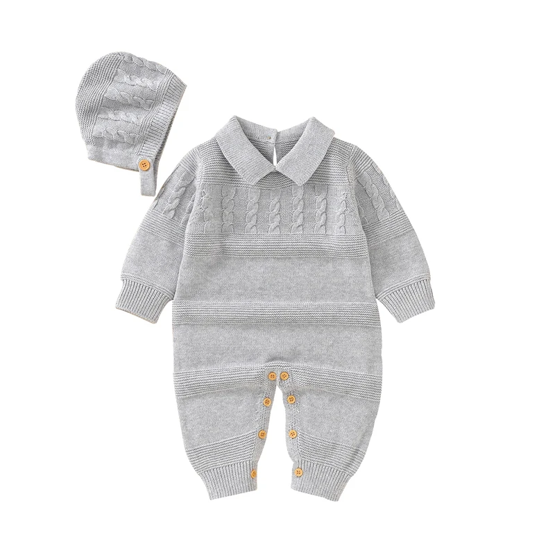 Baby Rompers Clothes Newborn Boys Girls Solid Cotton Knitted Jumpsuits Hats Outfits Costumes Autumn Winter Long Sleeves Knitwear
Baby Rompers Clothes Newborn Boys Girls Solid Cotton Knitted Jumpsuits Hats Outfits Costumes Autumn Winter Long Sleeves Knitwear