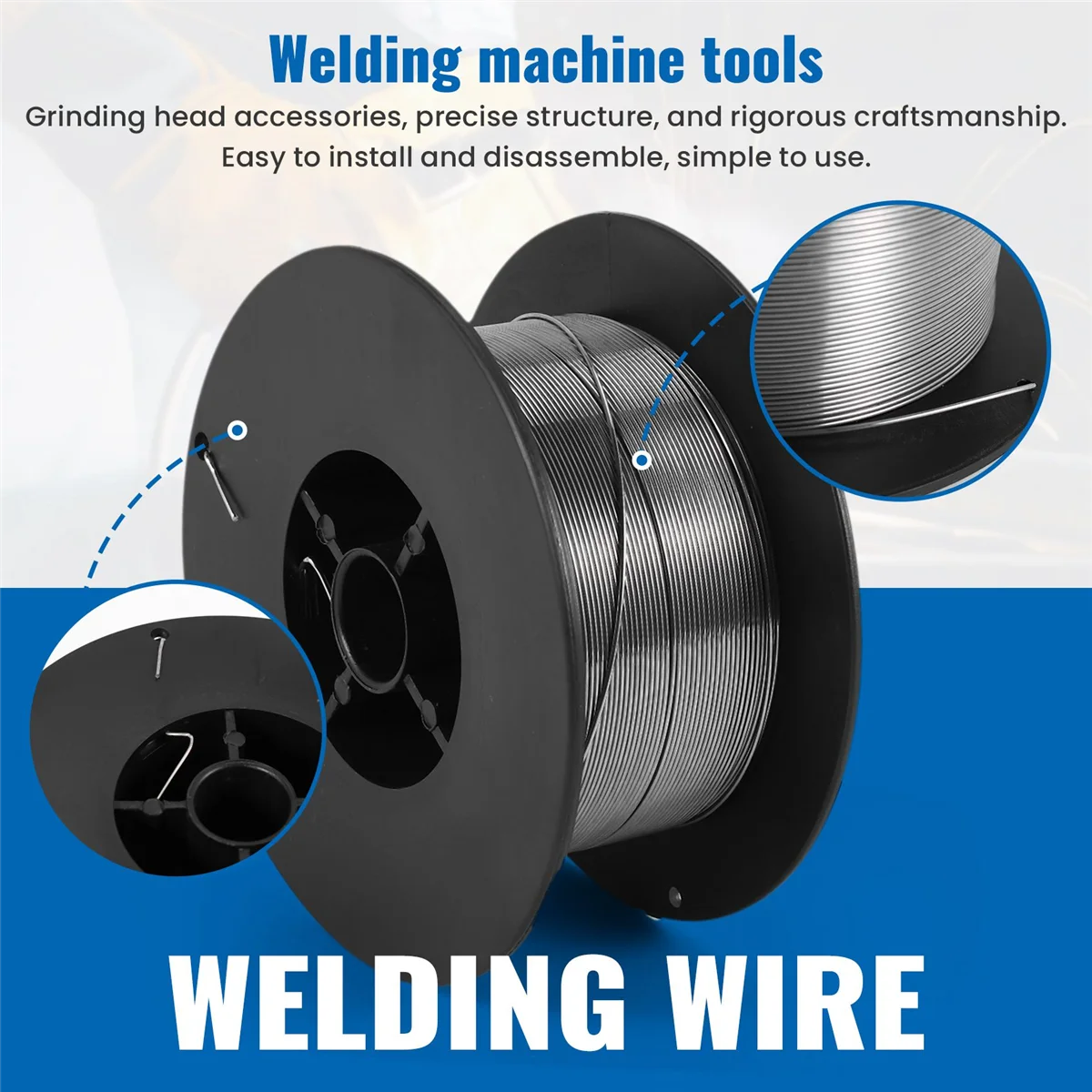 ABAZJ E71T-1C 500G Stainless Steel Gasless Mig Welding Wires 1.0mm Dia Solid Cored Welding Accessories for Chemical Equipment 
ABAZJ E71T-1C 500G Stainless Steel Gasless Mig Welding Wires 1.0mm Dia Solid Cored Welding Accessories for Chemical Equipment