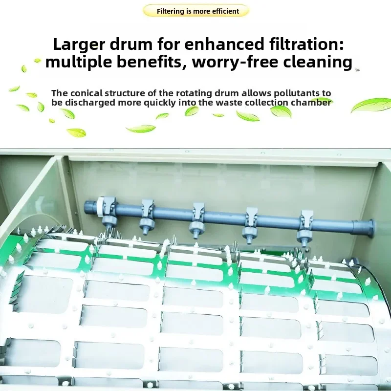 D21-Fish pond filter rotary drum microfiltration machine aquaculture water circulation purification system automatic backwash
D21-Fish pond filter rotary drum microfiltration machine aquaculture water circulation purification system automatic backwash