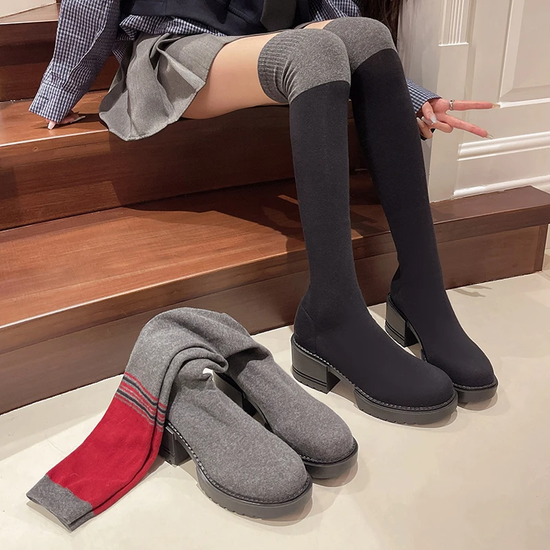 2025 New Women's Shoes High Boots Autumn Winter Female Over-the-knee Long Stocking Elastic Socks High Heel Round Toe Women Boots
2025 New Women's Shoes High Boots Autumn Winter Female Over-the-knee Long Stocking Elastic Socks High Heel Round Toe Women Boots