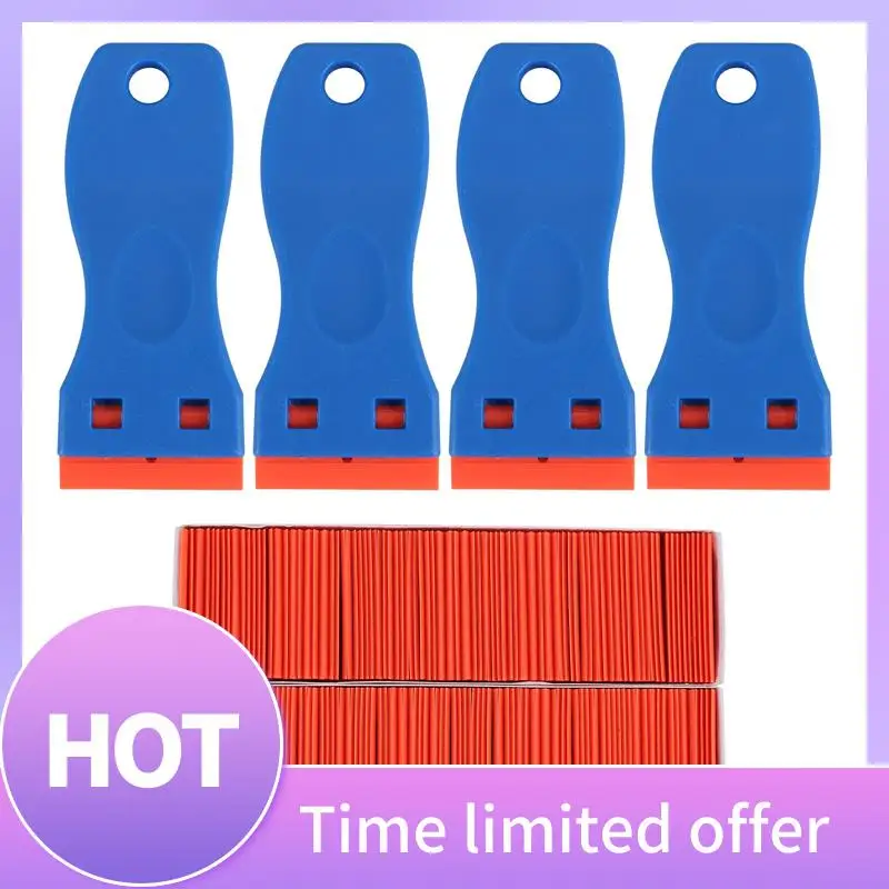 B69C 4 Pcs Plastic Razor Blade Scraper And 200 Pcs Blades, Remove Label Decal Tool For Stickers, Gaskets And Paints On Window
B69C 4 Pcs Plastic Razor Blade Scraper And 200 Pcs Blades, Remove Label Decal Tool For Stickers, Gaskets And Paints On Window