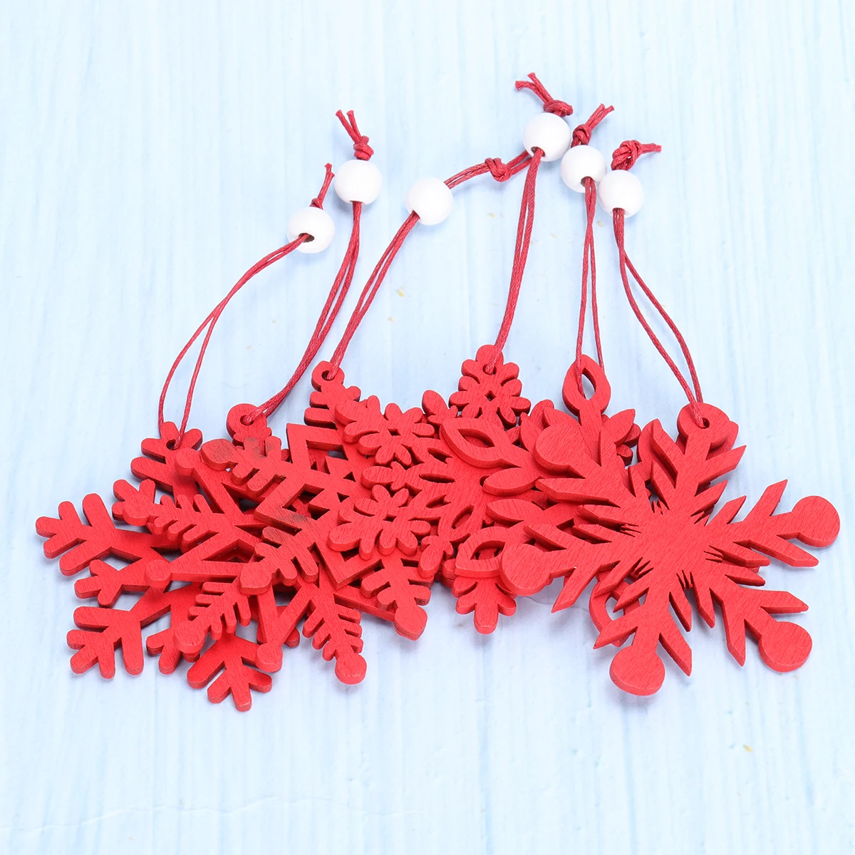 12 Pcs Ornament Christmas Snowflake Pendant Red Decorations Hanging Wooden Small Snowflakes
12 Pcs Ornament Christmas Snowflake Pendant Red Decorations Hanging Wooden Small Snowflakes
