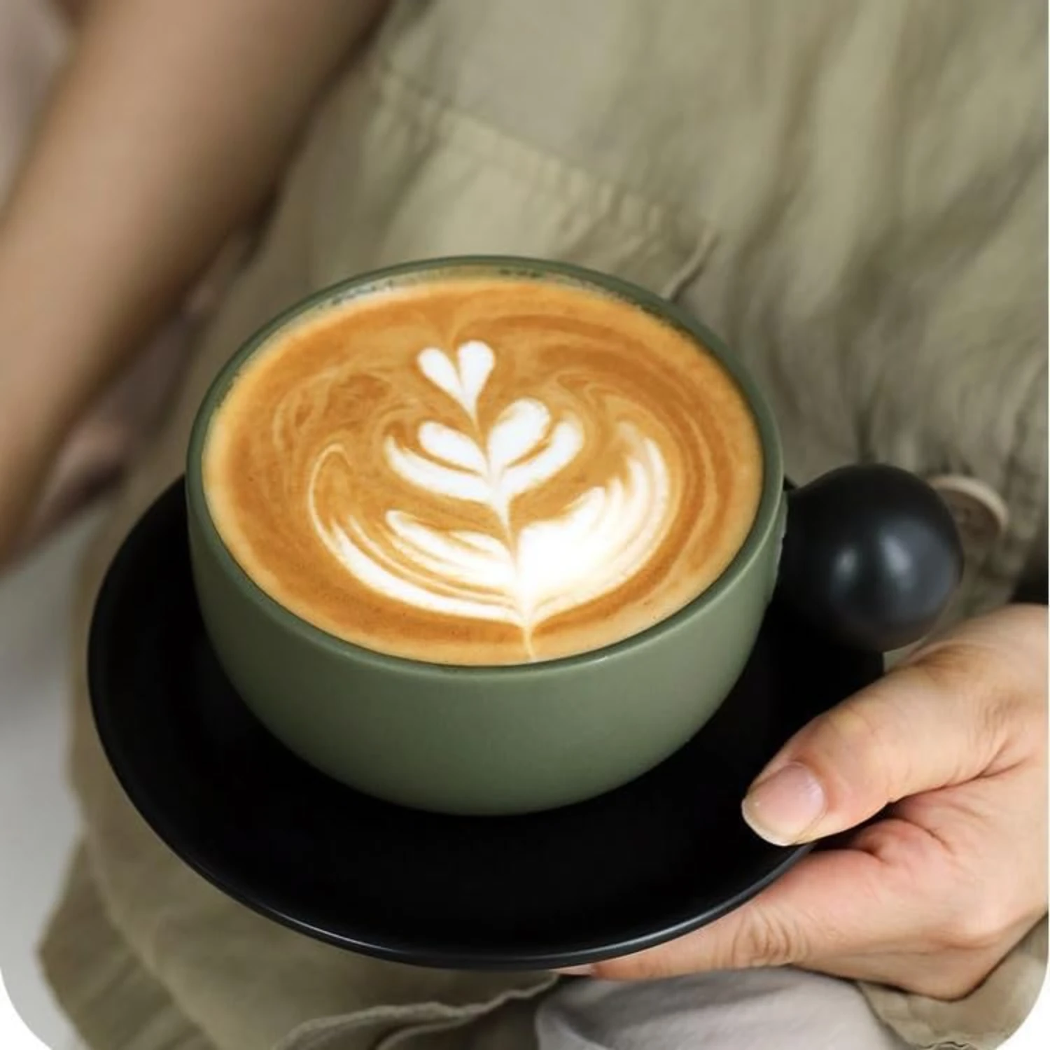 Beautiful, elegant and stylish ceramic coffee mug set with saucer - Ideal for a delightful breakfast, cozy tea time, or indulgen
Beautiful, elegant and stylish ceramic coffee mug set with saucer - Ideal for a delightful breakfast, cozy tea time, or indulgen